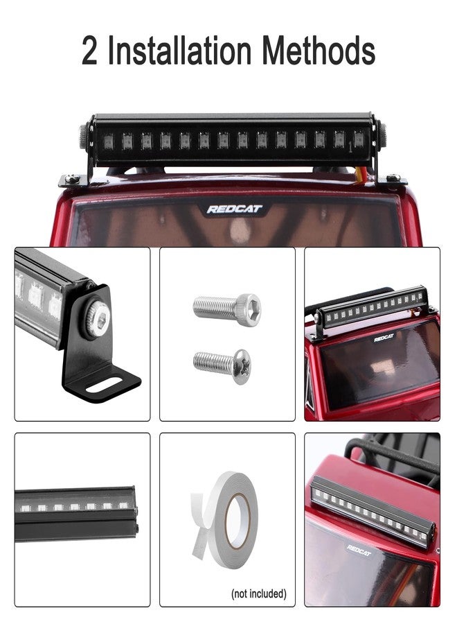 DashRC LED Lights Kit for RC Crawler Redcat Ascent-18, 8 Light Modes, 56mm Roof Light Bar Accessories Set for 1/18 RC Crawler Redcat Ascent-18 Upgrades - Image 3