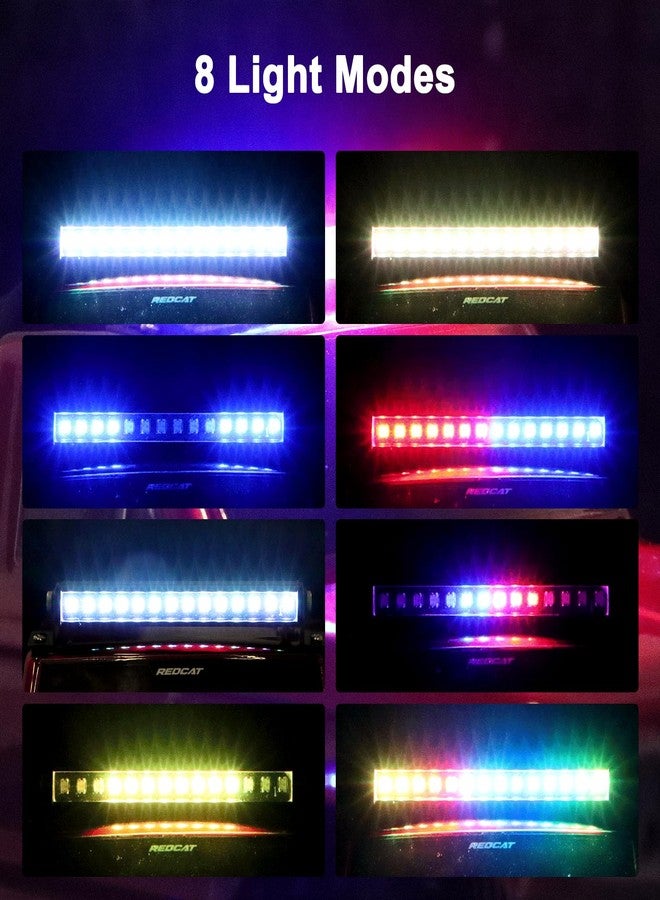 DashRC LED Lights Kit for RC Crawler Redcat Ascent-18, 8 Light Modes, 56mm Roof Light Bar Accessories Set for 1/18 RC Crawler Redcat Ascent-18 Upgrades - Image 2