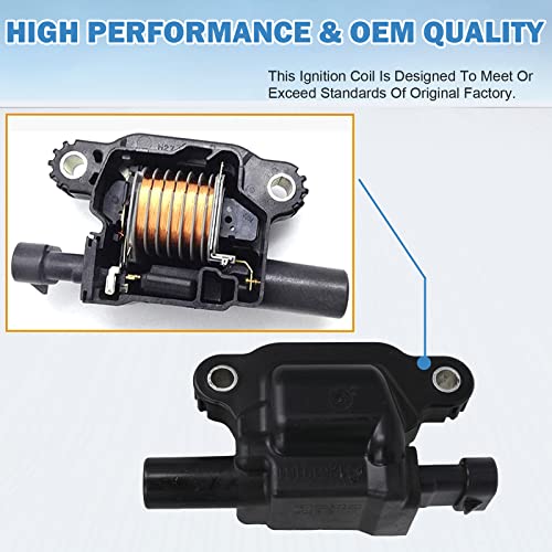 Yikesai 12611424 Ignition Coil Pack Compatible with Chevy Cadillac GMC Pontiac 5.3L 6.0L V8 Engine G8 Grand Prix H3 Silverado Tahoe Yukon Impala - Replace # 12570616 D510C UF413, set of 8 Ignition Coil - Image 5