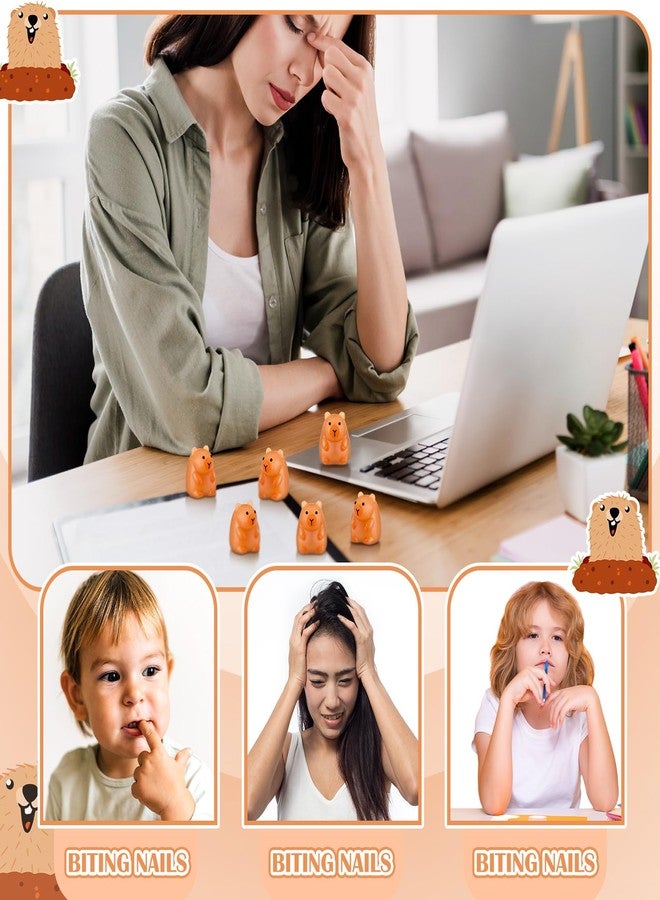 Civaner 60 Pcs Tiny Mochi Squeeze Toys Mini Capybara Toys Mini Mochi Party Favors Kawaii Fidget Stress Relief Toy for Classroom Prizes Birthday Party Gifts Office Goodie Bag Stuffers - Image 2