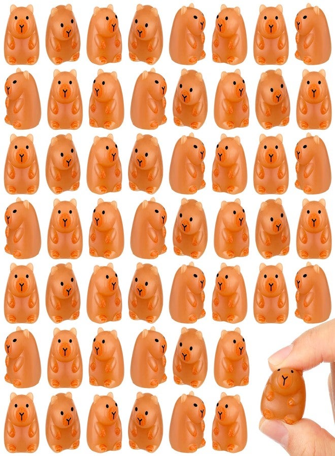Civaner 60 Pcs Tiny Mochi Squeeze Toys Mini Capybara Toys Mini Mochi Party Favors Kawaii Fidget Stress Relief Toy for Classroom Prizes Birthday Party Gifts Office Goodie Bag Stuffers - Image 1