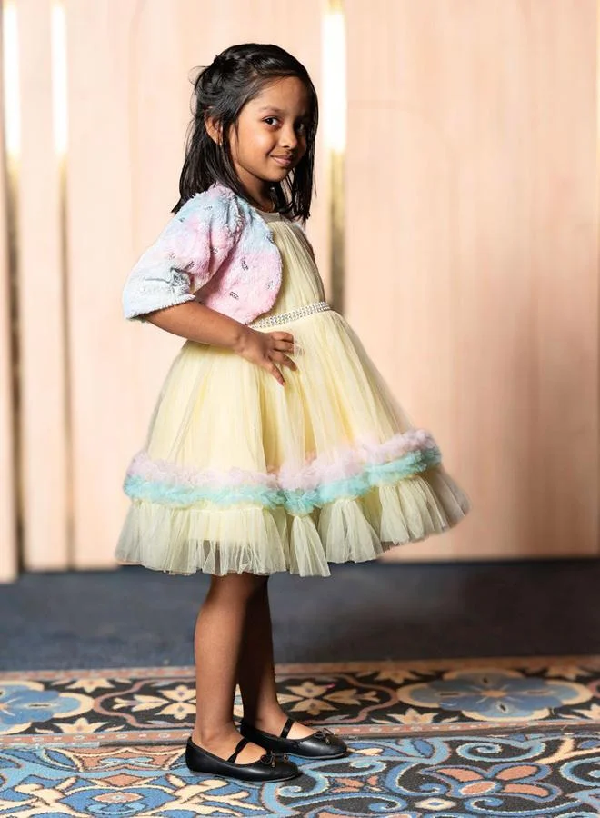 babyqlo Tulle Ruffled Dress