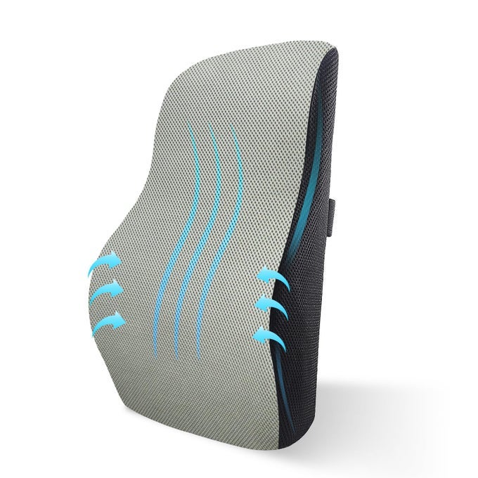BACK SUPPORT FOR CHAIR 1 YEAR WARRANTY MEMORY FOAM CAR SEAT BACK SUPPORT FOR OFFICE CHAIR MEMORY FOAM PILLOW ORTHOPEDIC LUMBAR SUPPORT BACK REST FOR BACK PAIN RELIEF GREYBLACK