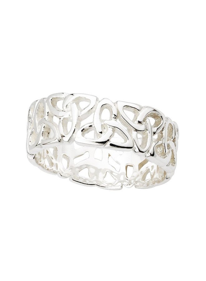 Solvar Failte Womens Celtic Knot Ring Sterling Silver Made in Ireland Size 7 - Image 1