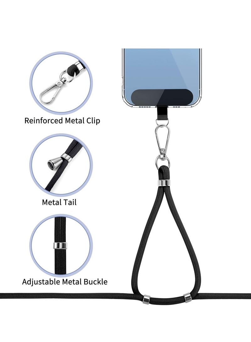 تي نيوفون مجموعة حبل الهاتف - حزام رقبة قابل للتعديل (66 سم) + حزام معصم (20 سم) + علامتي ربط غير لاصقتين - حامل عالمي بدون استخدام اليدين لأجهزة iPhone وAndroid والمزيد (أخضر غامق) - Image 2