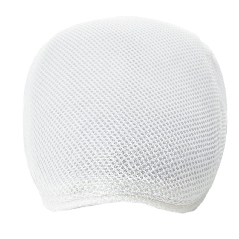 VOBOOM Men Breathable Mesh Summer Hat Adjustable Newsboy Beret Ivy Cabbie Flat Cap (White) - Image 3