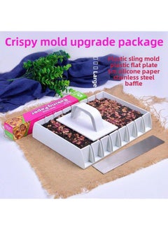 Donkey-hide Gelatin Mold Non-stick Handmade Candy Pastry Slitting Plate Toffee Tool Slitting Mold Cooling Setting Plate Toffee-Specifications:Rich And Casual) Candied Crispy Mold Upgrade Set-Color:Default