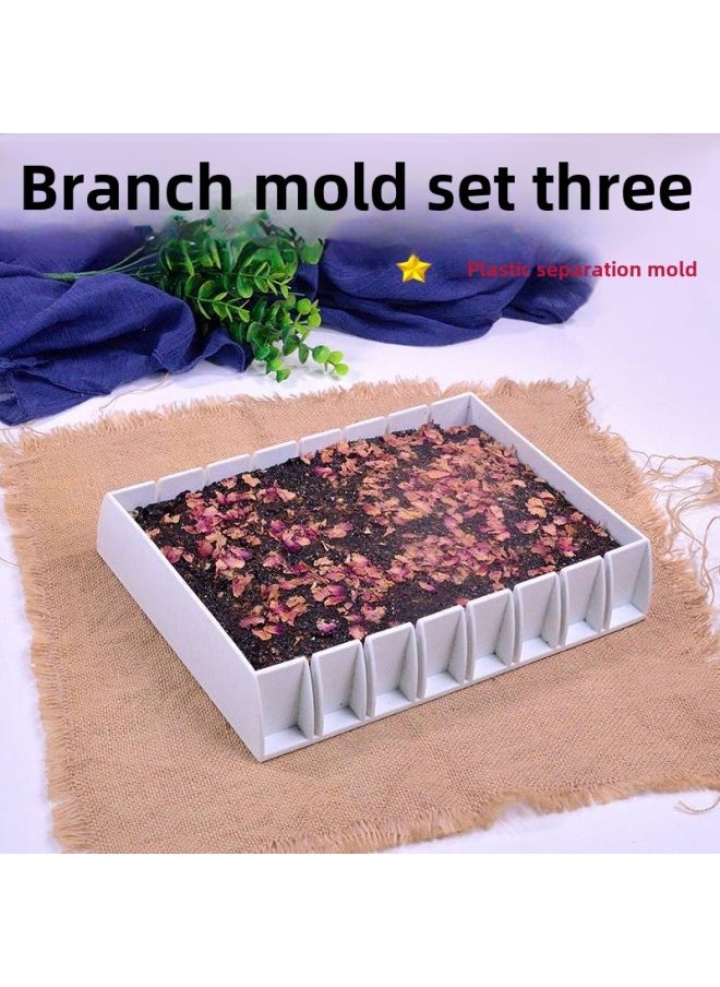 Generic - Donkey-hide Gelatin Mold Non-stick Handmade Candy Pastry Slitting Plate Toffee Tool Slitting Mold Cooling Setting Plate Toffee-Specifications:Rich And Casual) Candied Crispy Mold Upgrade Set-Color:Default - Image 1