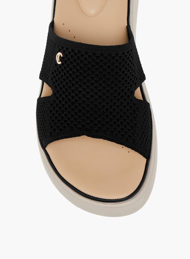 لو كونفورت صنادل نسائية مسطحة بتفاصيل مقصوصة - Image 4