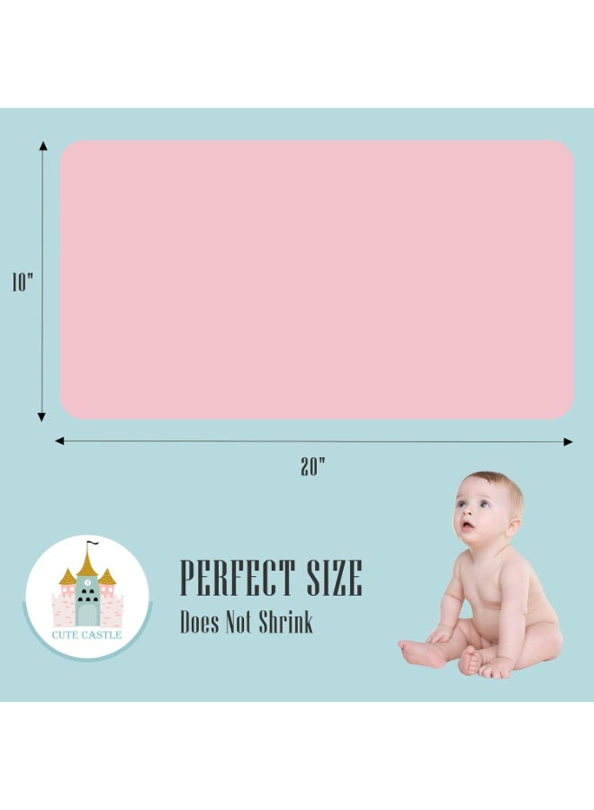 Cute Castle 12 Pack Muslin Burp Cloths for Baby - Ultra-Soft 100% Cotton Baby Washcloths - Large 20'' by 10'' Super Absorbent Milk Spit Up Rags - Burpy Cloths for Unisex, Boy, Girl - Pink - Image 2