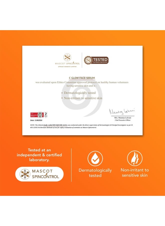 Bella Vita Organic Bellavita C GLOW Face Serum | Vitamin C Serum 10%, 0.1% Ferulic Acid & Hyaluronic Acid | 99% Pure Form of Vitamin C,for Glowing Skin, Reduce Dark Spots Non-Irritating | Non-Sticky | Brightening Vit C Formula For Men and Women |All Skin Types 30 ml - Image 2