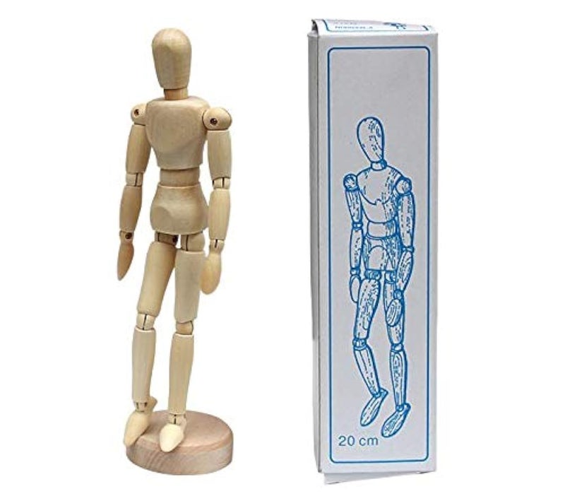 R H LIFESTYLE Flexible Wooden Human Manikin (8" Manikin) - Image 1