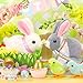 Tagitary Easter Plush Bunny Toy for KidsEaster Interactive Realistic Bunny with Leash and Wind Up ToyThat HoppingEars WigglingTwitching NoseRabbit Toys Easter Basket Stuffers Gift for Toddlers - Image 4