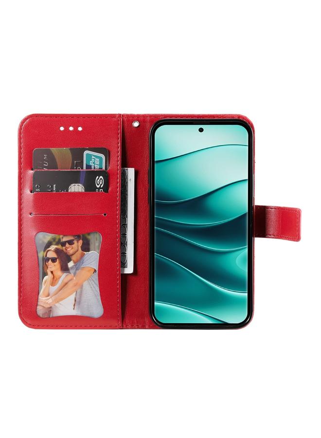 S-TOP Case For Redmi Note 14 Pro 5G / Note 14 Pro+ 5G Seven-petal Flowers Embossing Leather Phone Case - Image 4