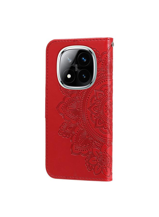S-TOP Case For Redmi Note 14 Pro 5G / Note 14 Pro+ 5G Seven-petal Flowers Embossing Leather Phone Case - Image 3