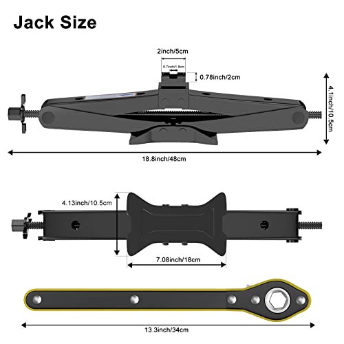 IMAYCC 3 Ton (6609 lbs) Car Jack - Bi-Directional Scissor Jack for Sedan, Coupe, SUV, MPV & More - Image 5