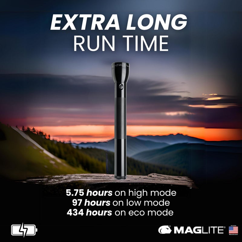 MagLite ML300L 4D LED Flashlight â€“ 1002 Lumens, Long Runtime, Adjustable Beam, Water-Resistant, Aluminum Body â€“ Black - Image 4