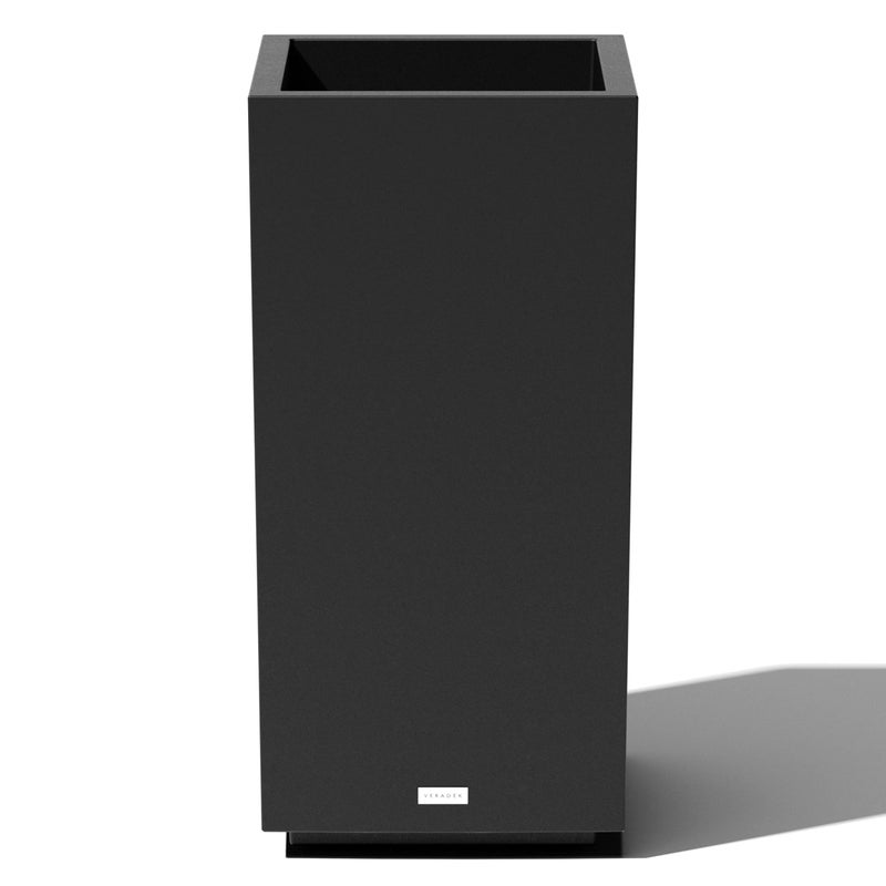 Veradek Block Series Pedestal Planter  Tall Planter for Indoor or Outdoor Front Porch  AllWeather Use with Removable Insert Bucket  Modern Dcor for Flowers Tall Trees Faux Plants