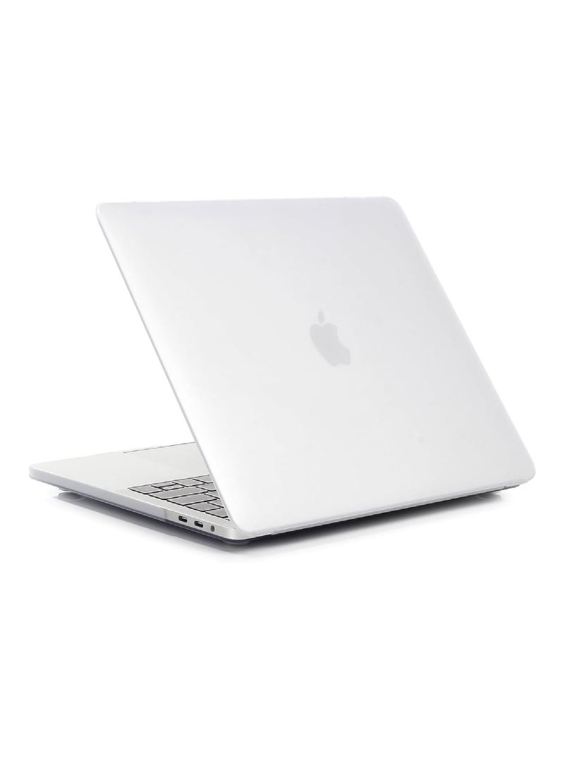 Protective Hard Shell Case with US Layout Clear Skin Keypad Cover Compatible with MacBook Pro 13-Inch with Touch Bar and Touch ID Release 2020 Model M1 A2338/A2289/A2251 White