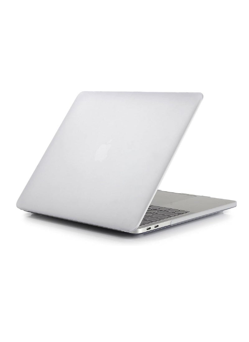 Protective Hard Shell Case with US Layout Clear Skin Keypad Cover Compatible with MacBook Pro 13-Inch with Touch Bar and Touch ID Release 2020 Model M1 A2338/A2289/A2251 White
