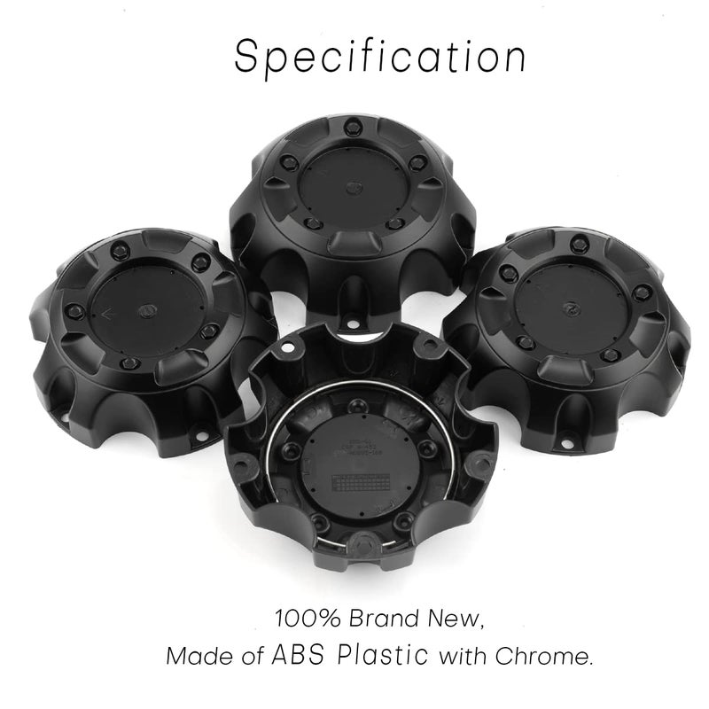 GTownWorks Wheel Center Caps for Fuel Off-Road Wheels 1001-61 M-453 ST-MQ805-168 Center Hubcaps, 4 Pack Center Cover, Outer Diameter 5.35in (Matt Black) - Image 5