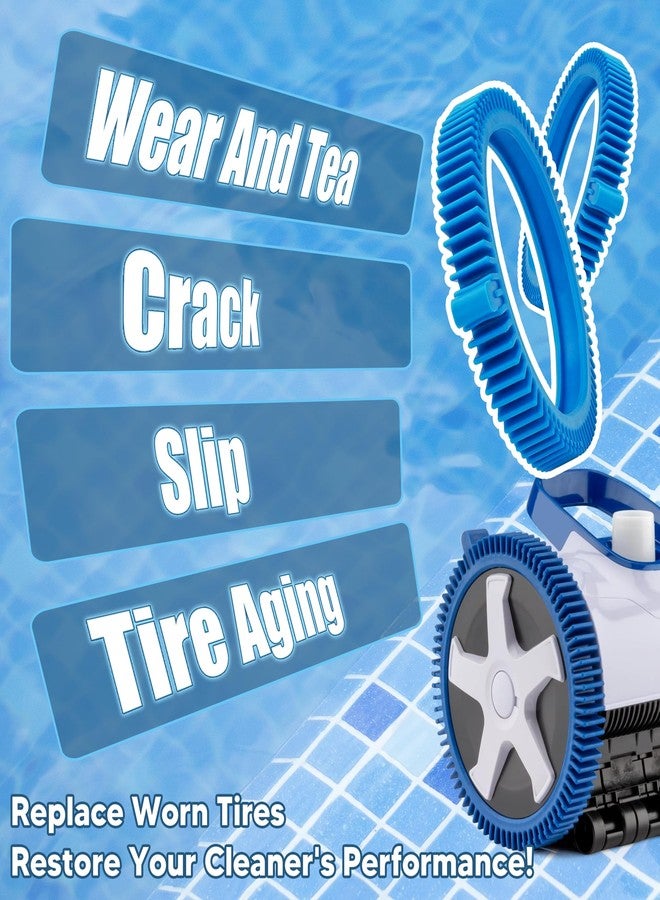 Funmit 896584000-143 Blue Front Tire Kit with Super Hump, Replacement for Haywood Poolvergnuegen Select Pool Cleaners (Pack of 4) - Image 5