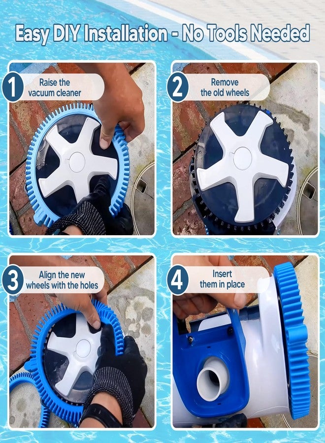 Funmit 896584000-143 Blue Front Tire Kit with Super Hump, Replacement for Haywood Poolvergnuegen Select Pool Cleaners (Pack of 4) - Image 3