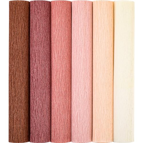 TaoBary 30 Rolls Crepe Paper Roll 10 in x 8 Feet Party Streamer Decorative Craft DIY Wide Paper Assorted Sheet for Flower Making Holiday Birthday Gift Wedding DecorPink Series 6 Colors - Image 3
