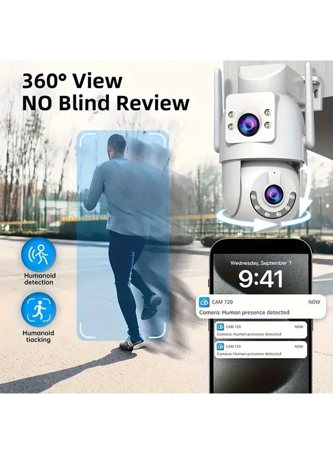 Q8N 3 Color 5G Dual Lens PTZ Outdoor Security Camera With Solar Panel Motion Tracking - Image 5