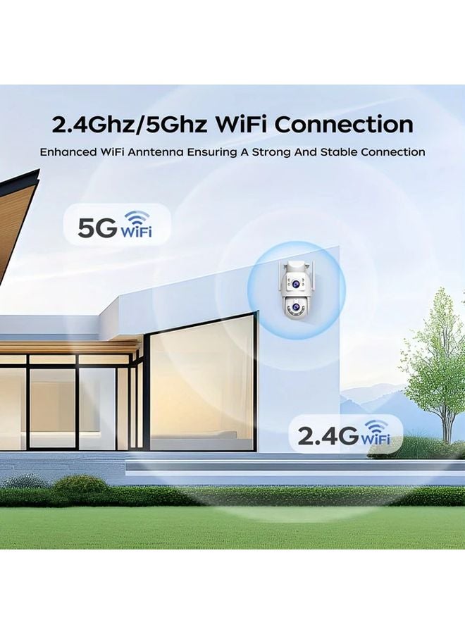 Q8N 3 Color 5G Dual Lens PTZ Outdoor Security Camera With Solar Panel Motion Tracking - Image 4
