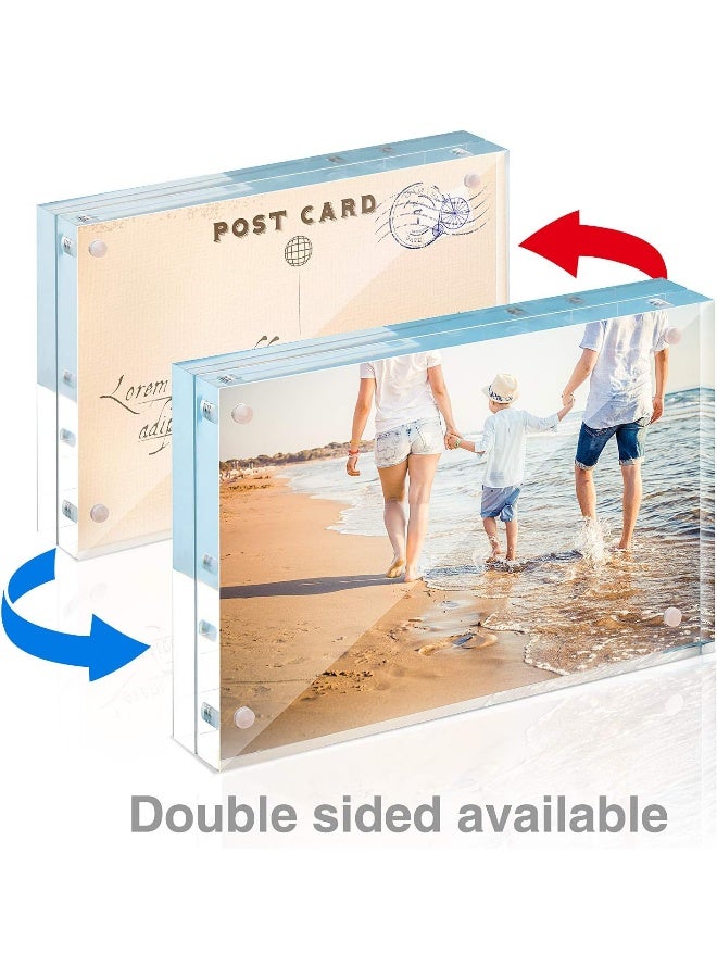 TWING TWING Acrylic Frame 4x6Magnet Double Sided Picture Frame12  12MM Plexiglass Clear Picture Frames Desktop Acrylic Photo Frame 6 by 4Gifts Ideal  - Image 4
