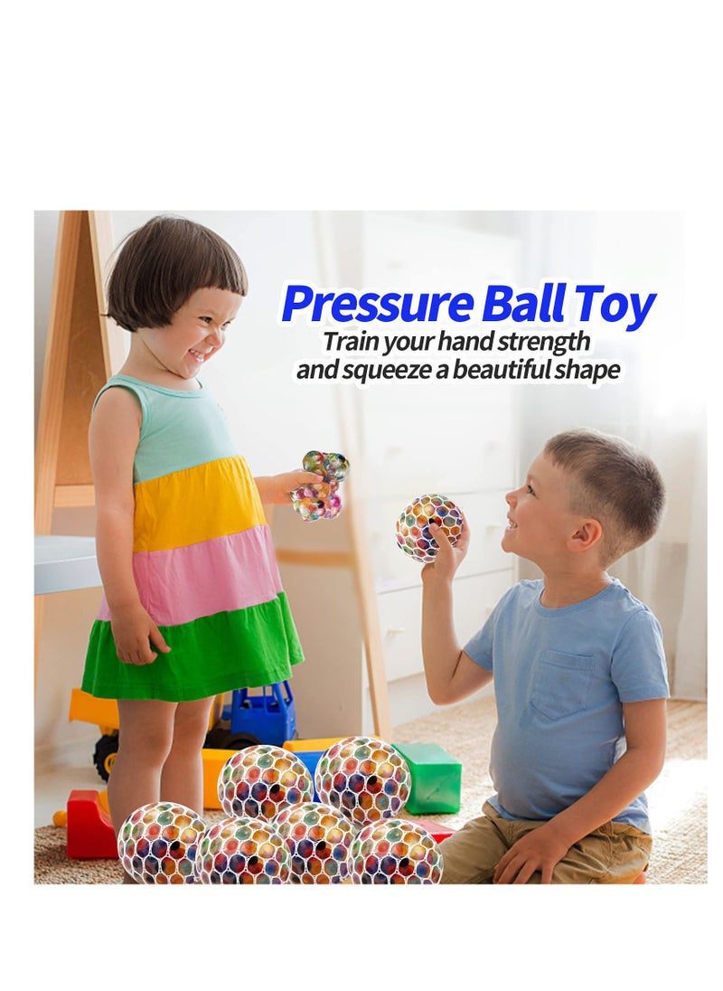 SYOSI - 12 Pack Anti-Stress Ball LED Mesh Squeeze Ball Toys Home and Office Use Stress Relief Toys Hand Grip Pressure Ball for for Kids and Adults - Image 1