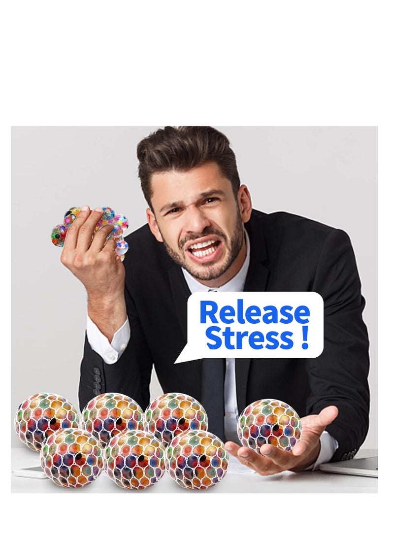SYOSI - 12 Pack Anti-Stress Ball LED Mesh Squeeze Ball Toys Home and Office Use Stress Relief Toys Hand Grip Pressure Ball for for Kids and Adults - Image 1