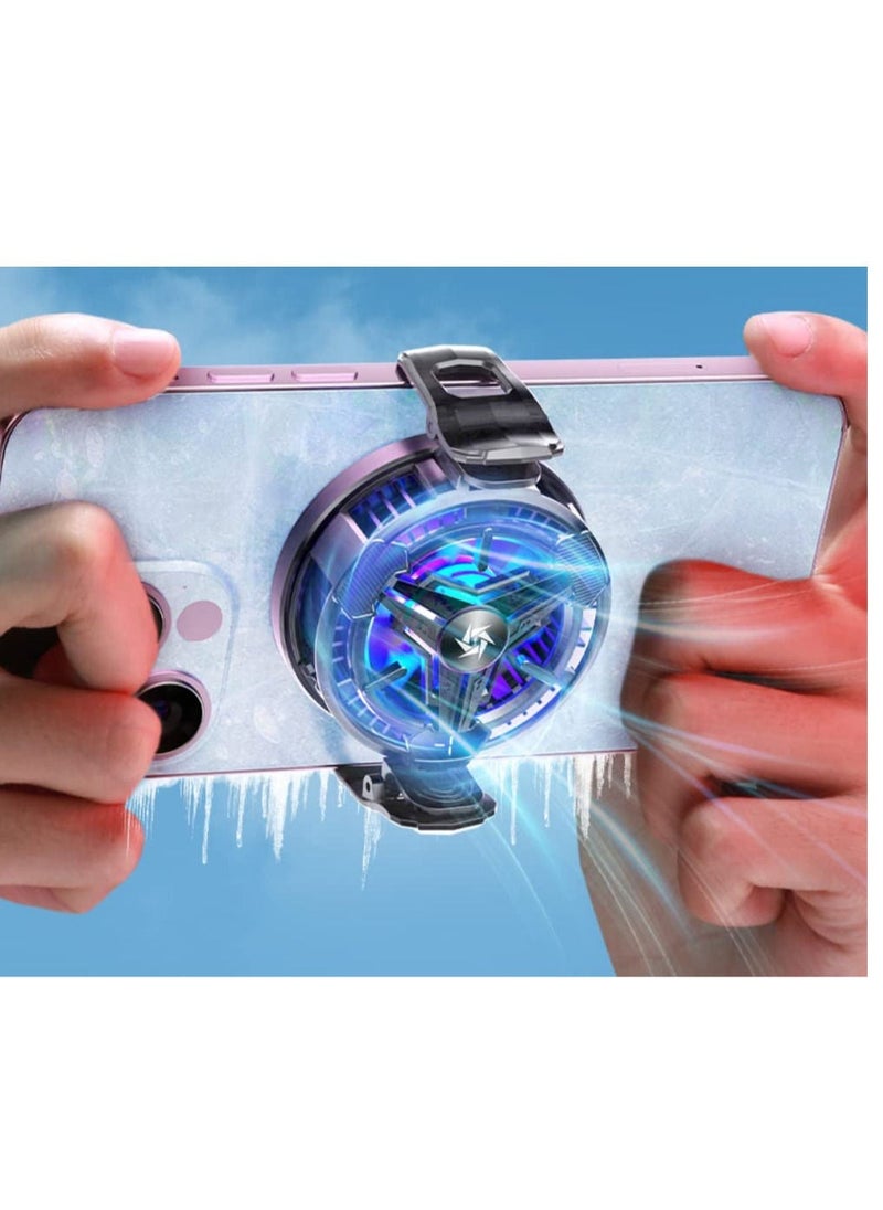 Generic Phone Cooler, Phone Cooling Fan for Gaming, 2 Modes, Adsorption Design, Semiconductor Phone Cooler with RGB Light,Mini Phone Cooler for Mobile Phone Tablet PC  - Image 2
