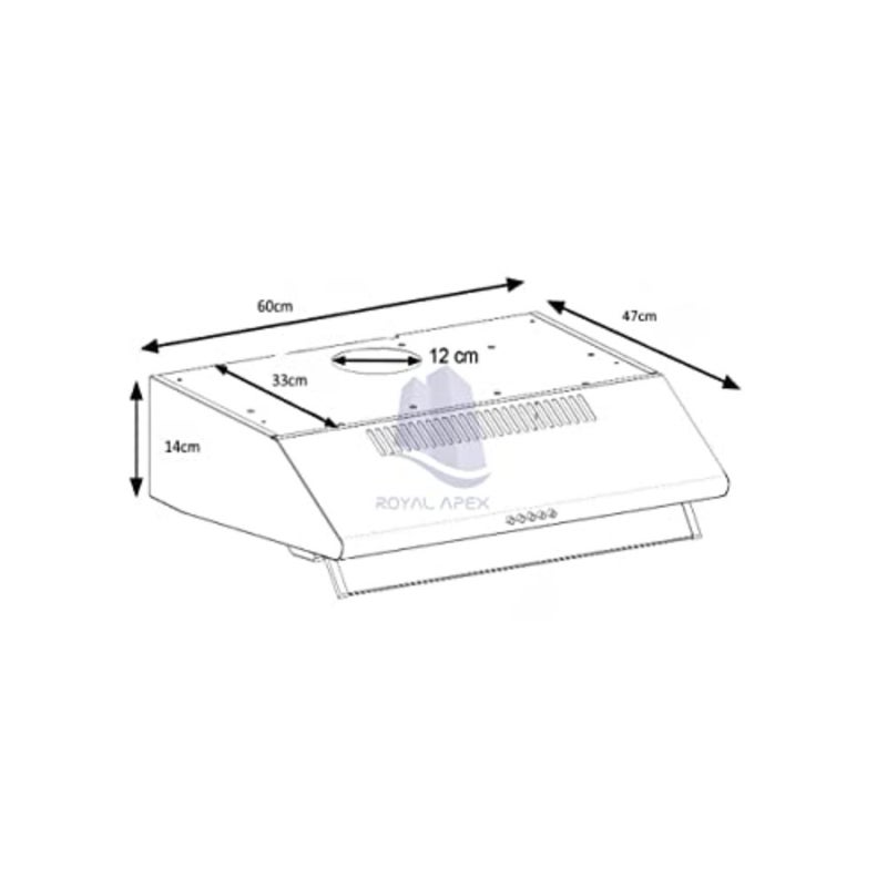 Wall-mounted SS White/Silver Cooker and Extractor Hood Box Design with High Extraction Rate, LED Lights for Optimal Visibility and Ambience for Cooking 90X47X13 CM - SILVER - Image 2