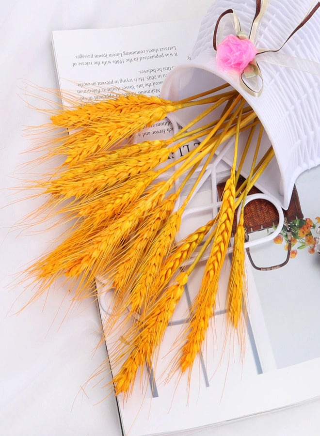 Wheat Stalks, 100Pcs Natural Ear of Wheat Grain Flowers for Home Dining Table Arrangement Flower Art Wedding Decoration - Image 2