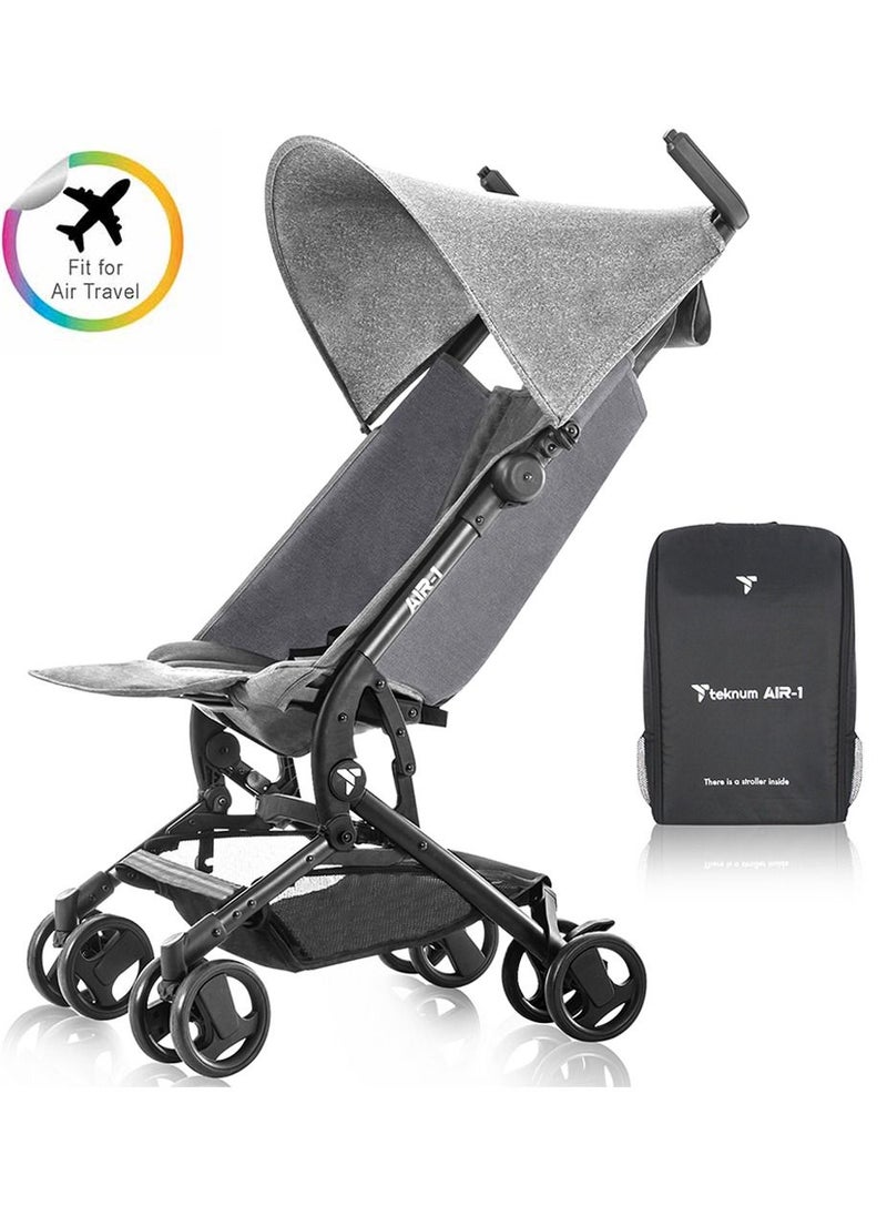TEKNUM Teknum AIR-1 Travel Stroller w/ Carry Backpack-Grey  - Image 1