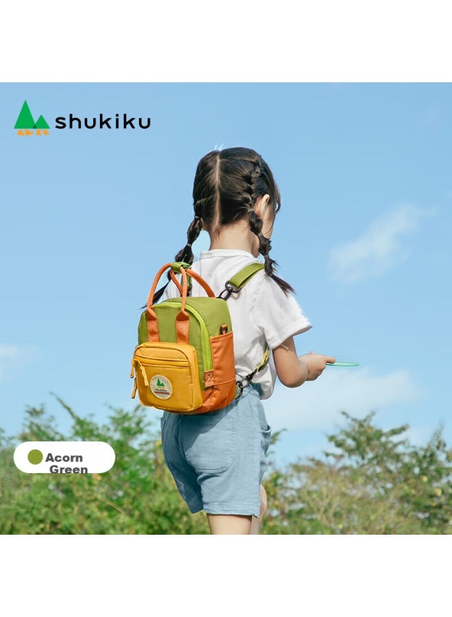 Shukiku حقيبة ظهر للأطفال، حقيبة صغيرة متعددة الوظائف، مقاومة للماء، حقيبة كتف، حقيبة صدرية، محمولة باليد، Peach Juice - Image 3