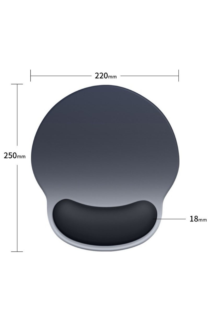 MousErgonomic Wrist Rest Mouse Pad  Soft Breathable Cushion  Gradient Black Design  for Office & Gaminge pad - Image 4