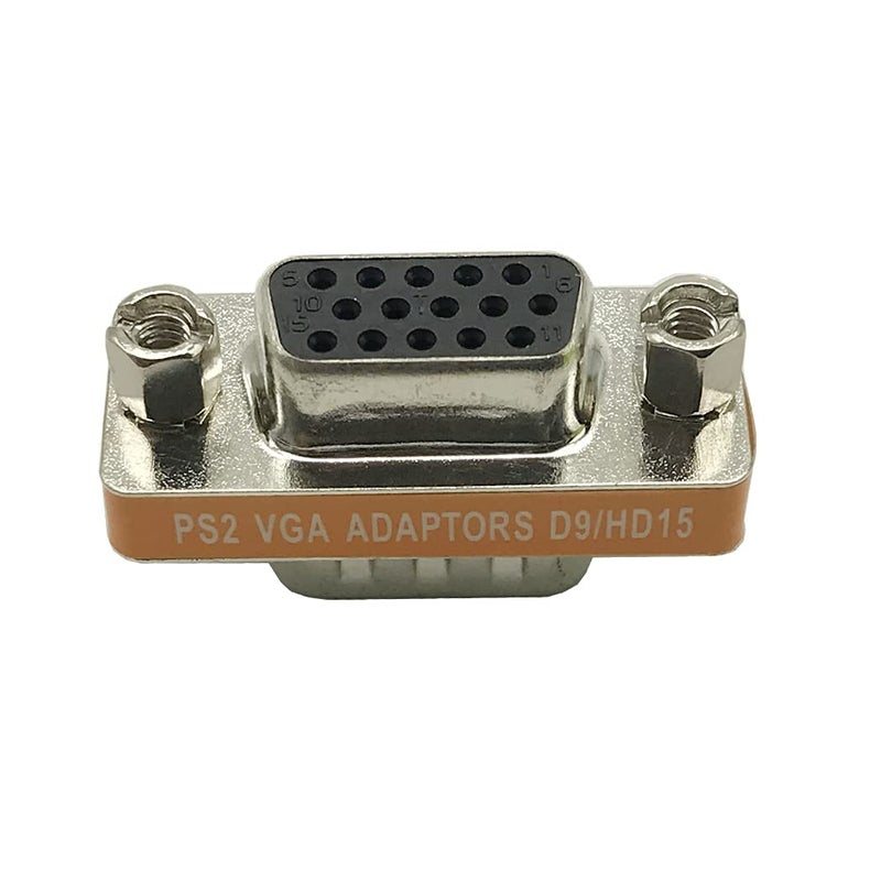 Seadream DB9 9 Pin Male to HD15 HDD15 15 Pin Female, Male to Female M/F Molded CGA/VGA Video Adapter Gender Changer Coupler - Image 2