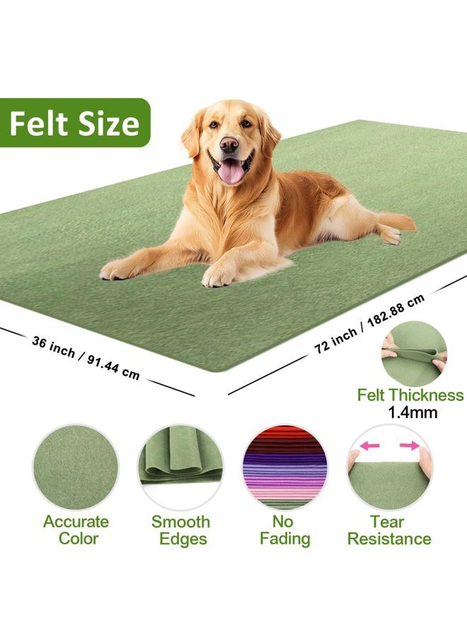 XSEINO Sage Green Large Felt Fabric 72" X 36 "(2 Square Yards), 1.4 mm Thick Soft Felt Fabric Sheet for Crafts, Green Series Colors Soft Nonwoven Fabric, Fit for Decoration, Sewing, DIY Crafts - Image 2