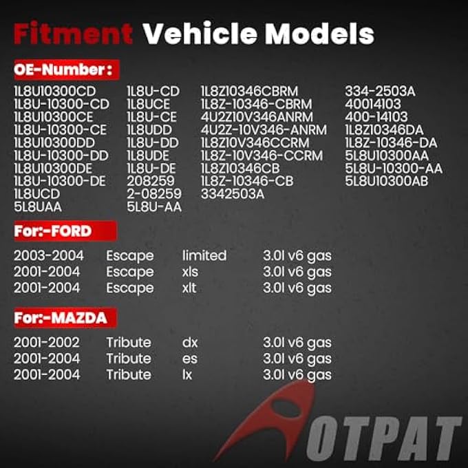 AOTPAT High Output Alternator for:-Ford Escape, for:-Mazda Tribute DX EX LX 3.0l v6 gas, 12V 110Amp, Alternador Replace # 1L8U10300CD 1L8U-10300-CD - Image 2
