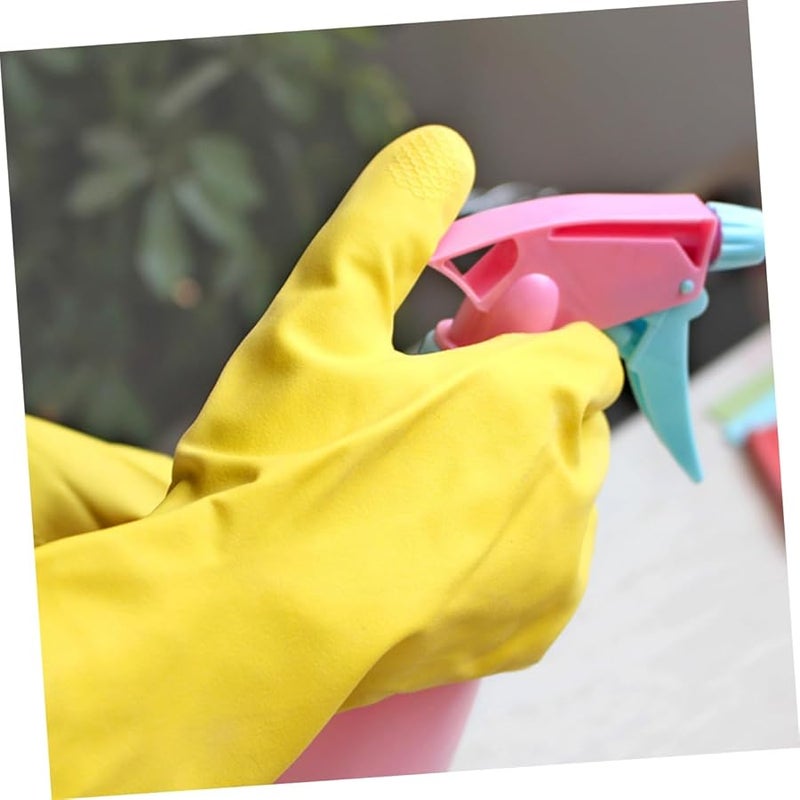 Reusable Household Dishwashing Gloves Waterproof Skid Proof Comfortable Grid Design Random Color - Image 5
