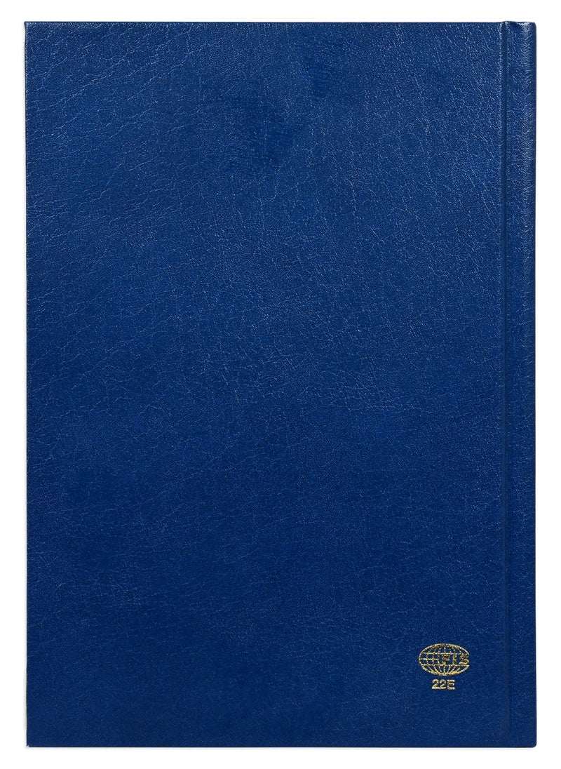 FIS Fis 2025 A5 Diary,Gold Corners,English Vinyl 1Side Padded Blue -FSDI22E25BL  - Image 5