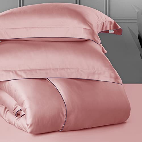 Spread Spain Italian Cotton Standard Pillow Cases Set of 2 Super Soft and Breathable Envelope Closure Pillowcases 18" x 27" Inches Standard Size with 500 Thread Count Salmon - Image 3
