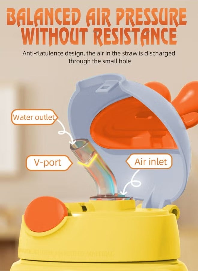 أفضل ذروة كوب شرب للأطفال الصغار بسعة 300 مل مع مقبض وغطاء قلاب من السيليكون بتصميم جل التسنين وزجاجة مياه للأطفال مناسبة للأطفال من عمر 8 إلى 24 شهرًا - Image 3