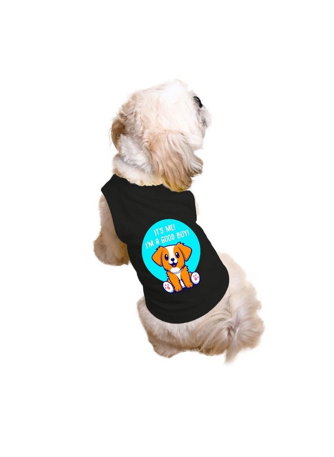 rusepin Set Of 2 I M A Good Boy & Gonna Soak Pup The Sun Printed Dog Tank Round Neck Sleeveless Vest T-Shirt/Tees Apparel/Clothes/Combo Tees Gift For Dogs(Black & Royal Blue/S (Apso, Cocker Spaniel Etc.)  - Image 2