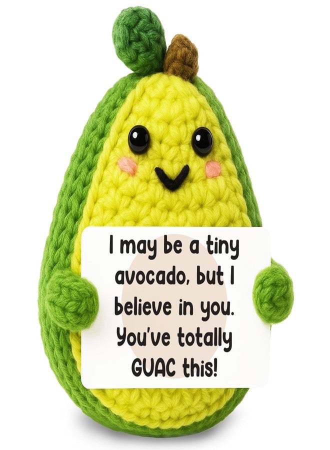 GiftMark Emotional Support Crochet Positive Crochet Avocado Potato Pickle Mini Handmade Mothers Day Easter Birthday Gifts for Women Coworker Friends Teacher - Image 1