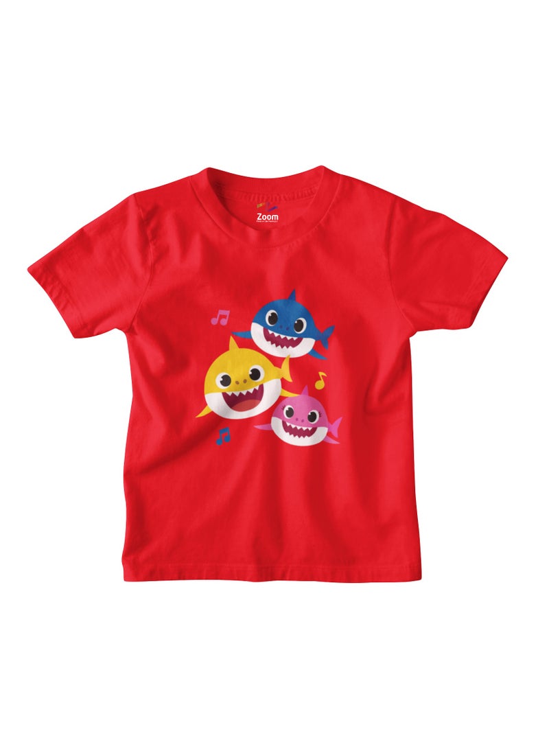 ZOOM BABY SHARK RED T-SHIRTS 