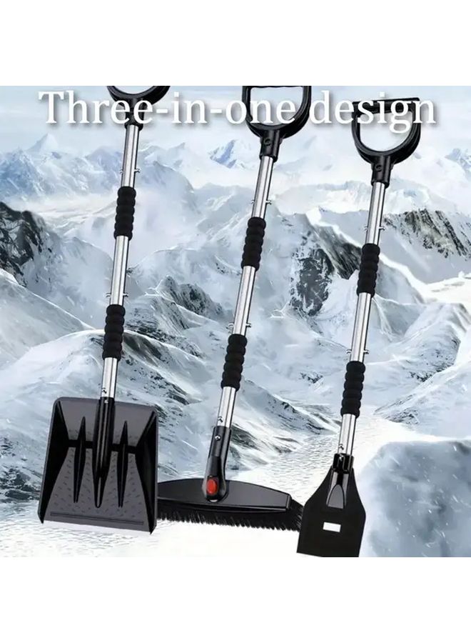 1PC Silver Black 3 In 1 Snow Blower Shovel Sprinkler Manual Snow Removal Tool - Image 5